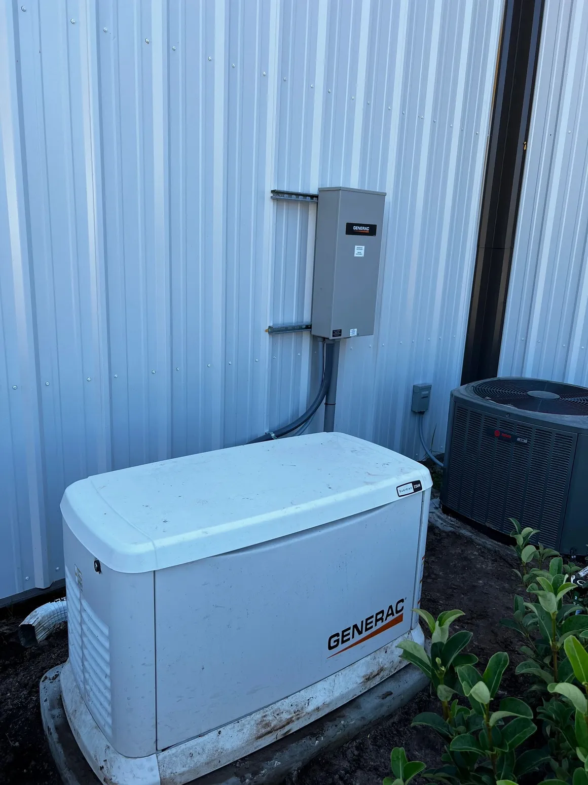 Whole-home standby generator installation